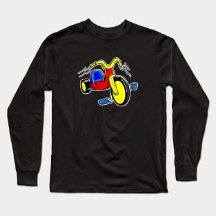 Big Wheel Cartoon - 80's Kid Toys Long Sleeve T-Shirt